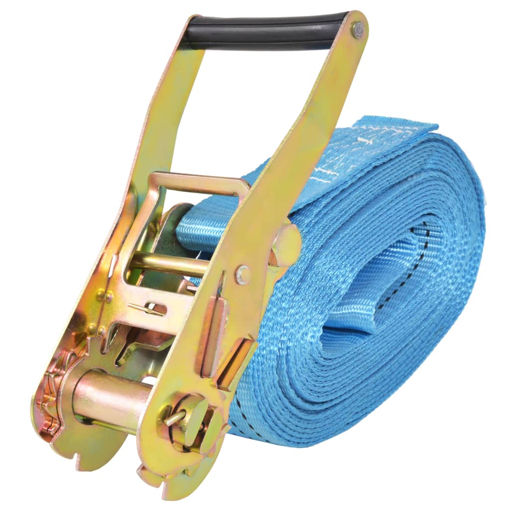 vidaXL Sangle d’arrimage à cliquet 4 pcs 4 tonnes 8 m x 50 mm Bleu