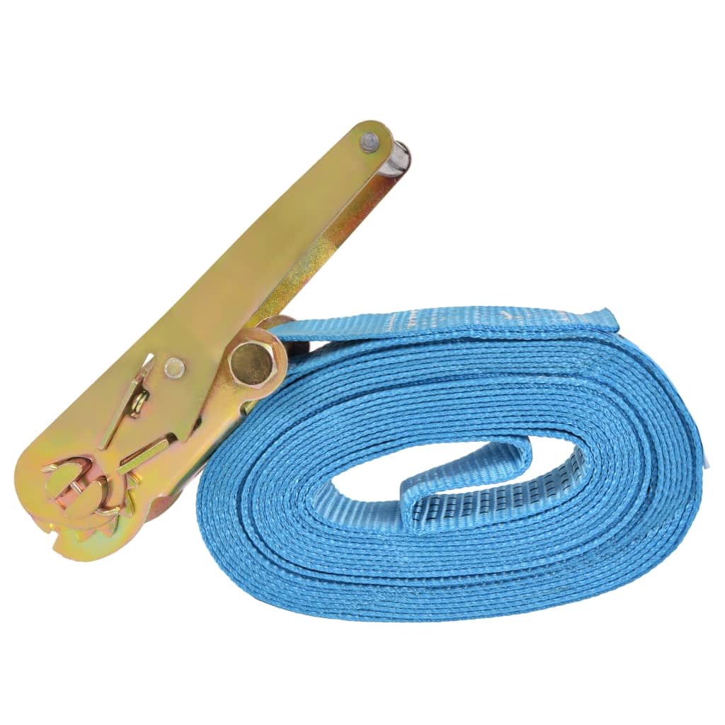 vidaXL Sangle d’arrimage à cliquet 4 pcs 4 tonnes 8 m x 50 mm Bleu
