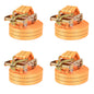vidaXL Sangle d’arrimage à cliquet 4 pcs 1 tonne 6 m x 38 mm Orange