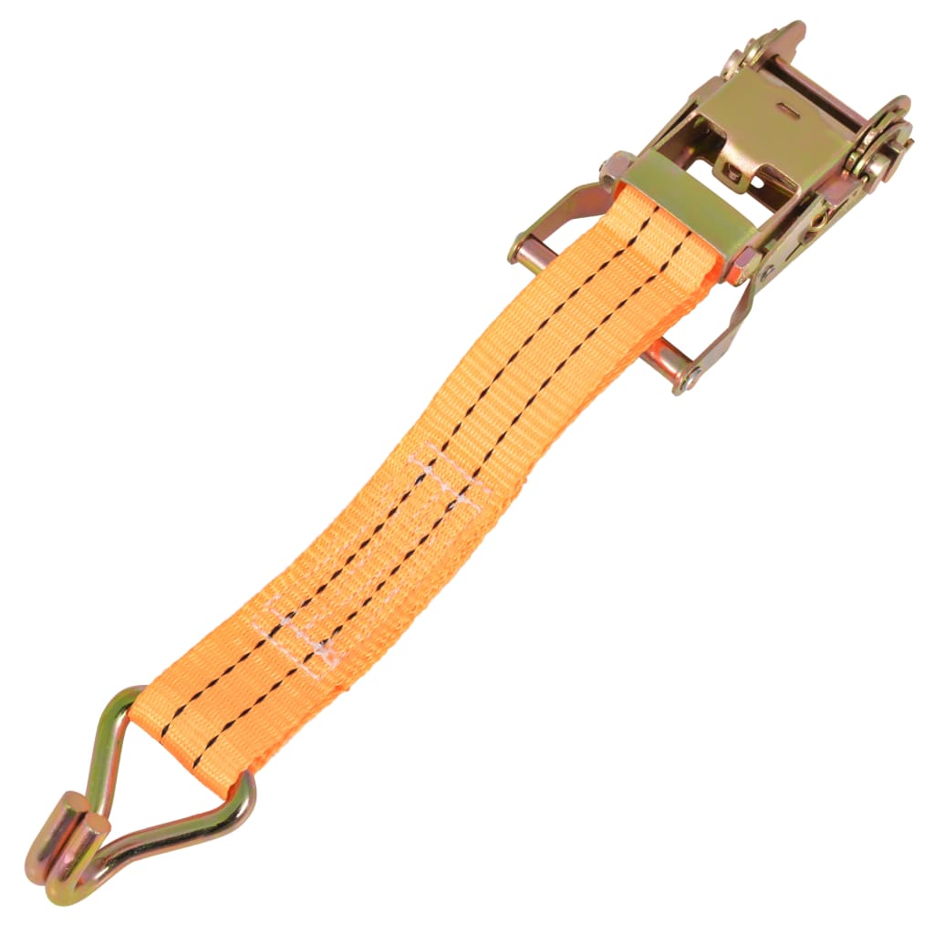 vidaXL Sangle d’arrimage à cliquet 4 pcs 1 tonne 6 m x 38 mm Orange