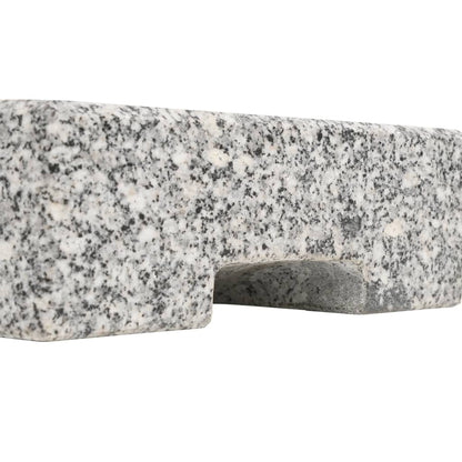 vidaXL Socle de parasol Granite rectangulaire 25 kg