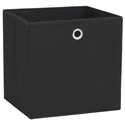 vidaXL Boîte de rangement 4 pcs Tissu non-tissé 32x32x32 cm Noir