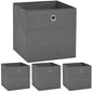 vidaXL Boîte de rangement 4 pcs Tissu non-tissé 32x32x32 cm Gris