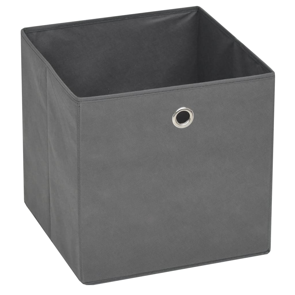 vidaXL Boîte de rangement 4 pcs Tissu non-tissé 32x32x32 cm Gris