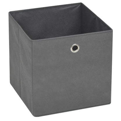 vidaXL Boîte de rangement 4 pcs Tissu non-tissé 32x32x32 cm Gris