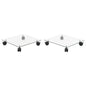 vidaXL Support carré pour plantes 2 pcs Verre trempé 35 x 35 cm