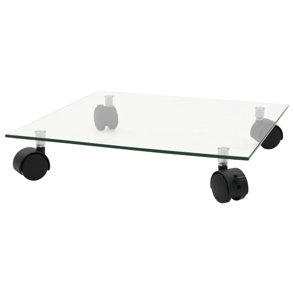 vidaXL Support carré pour plantes 2 pcs Verre trempé 35 x 35 cm