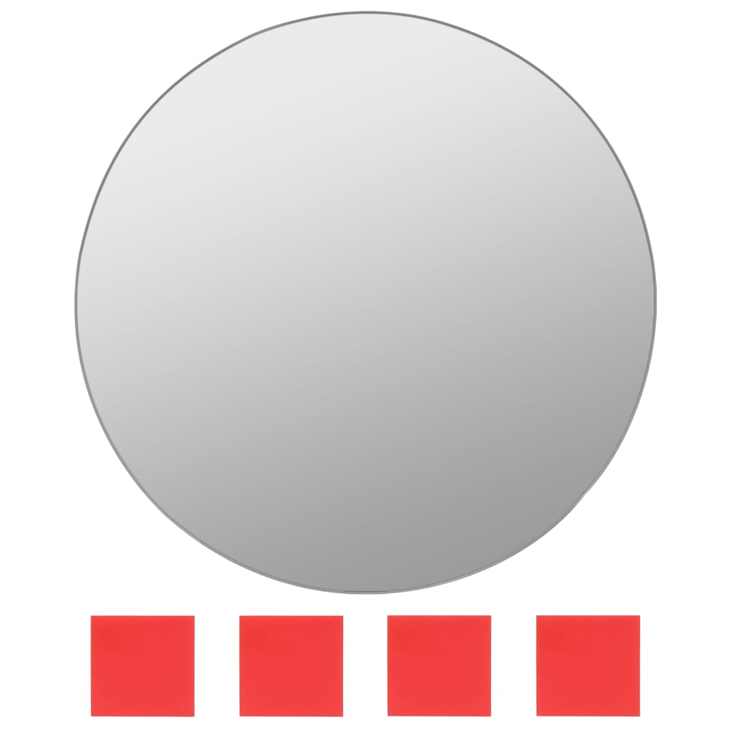 vidaXL Ensemble de miroir mural 7 pcs Verre Rond