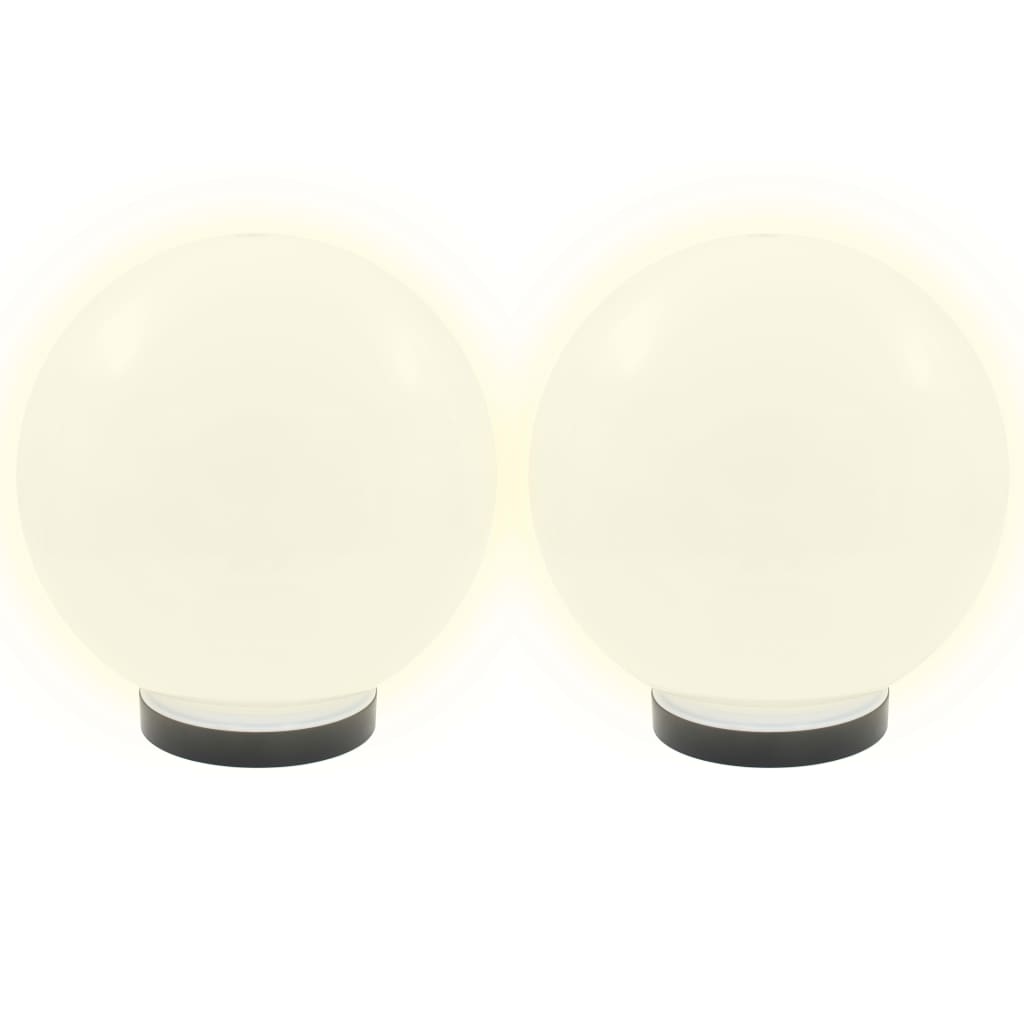 vidaXL Lampe à LED sous forme de boule 2 pcs Sphérique 25 cm PMMA