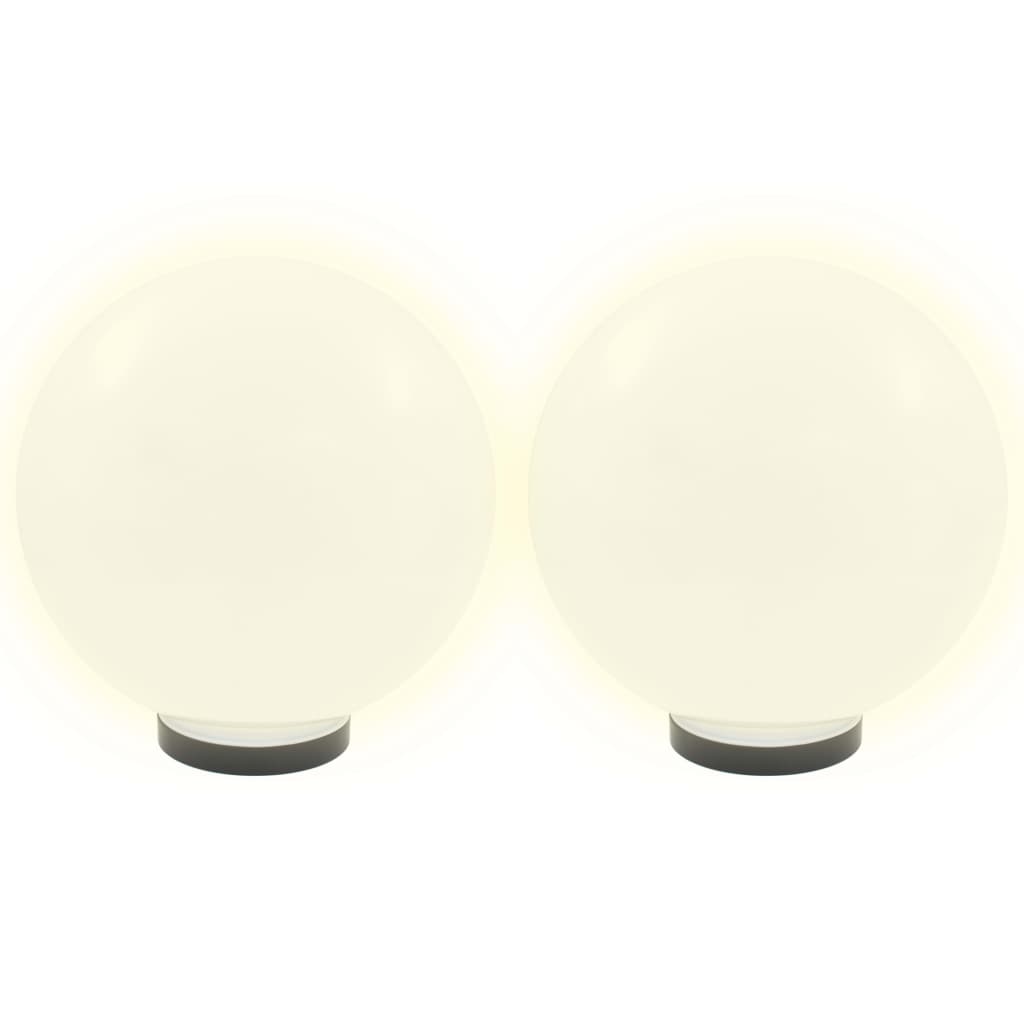 vidaXL Lampe à LED sous forme de boule 2 pcs Sphérique 30 cm PMMA