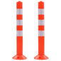 vidaXL Borne de contrôle de la circulation 2 pcs Plastique 75 cm