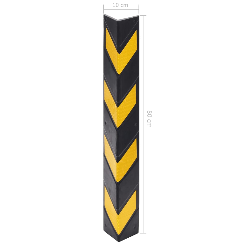 vidaXL Cornière de protection réfléchissante 5 pcs Caoutchouc 80 cm