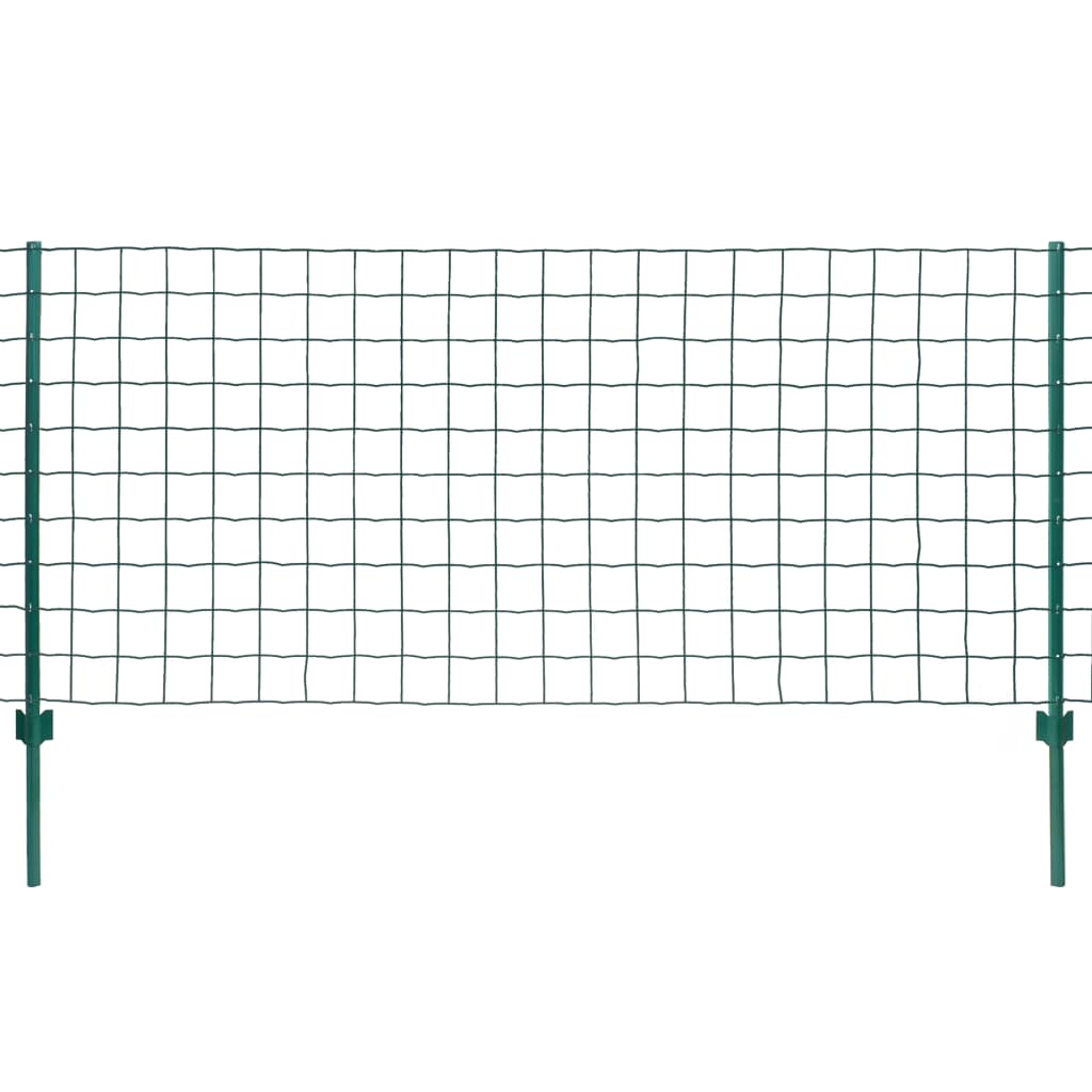 vidaXL Clôture Euro Acier 20x0,8 m Vert