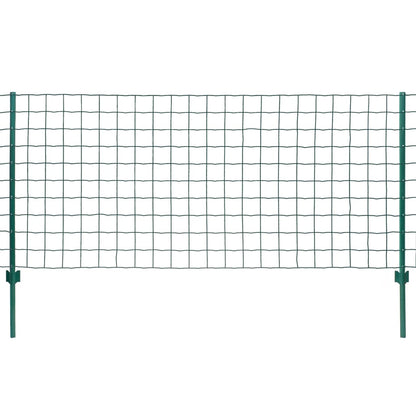 vidaXL Clôture Euro Acier 20x0,8 m Vert