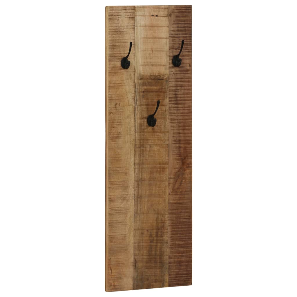 vidaXL Porte-manteau mural 2 pcs Bois de manguier massif 36x110x3 cm