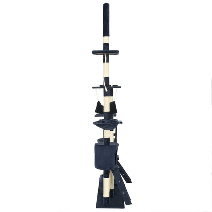 vidaXL Arbre à chat avec griffoirs en sisal 230-250 cm Bleu