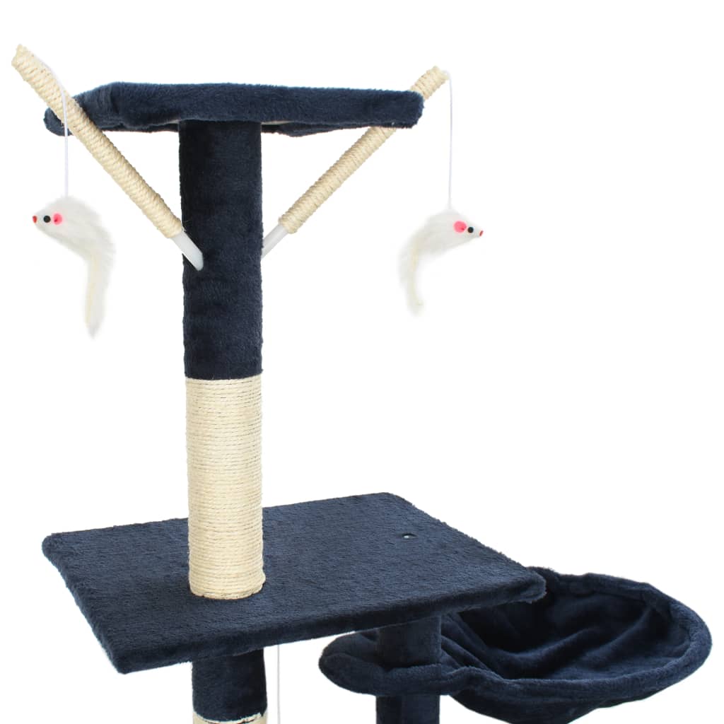vidaXL Arbre à chat avec griffoirs en sisal 230-250 cm Bleu