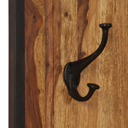 vidaXL Portemanteaux 2 pcs Bois solide de Sesham