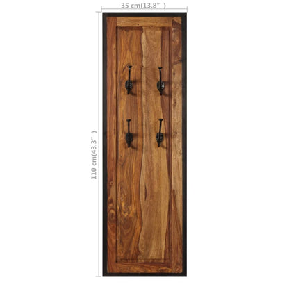 vidaXL Portemanteaux 2 pcs Bois solide de Sesham