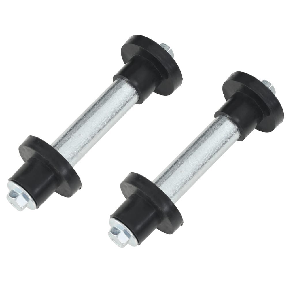 vidaXL Roue de brouette avec axe 2 pcs PU solide 4.00-8 390 mm