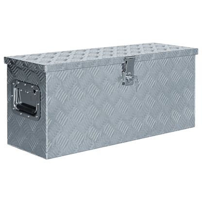 vidaXL Boîte en aluminium 76,5 x 26,5 x 33 cm Argenté