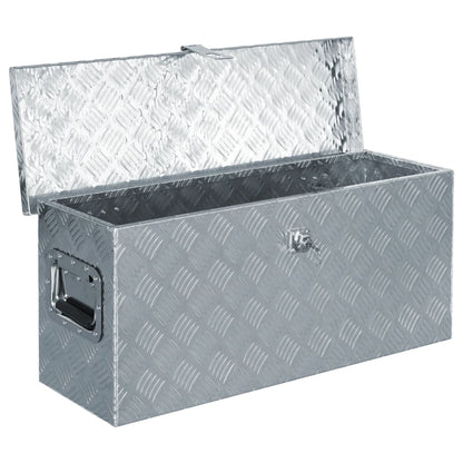 vidaXL Boîte en aluminium 76,5 x 26,5 x 33 cm Argenté