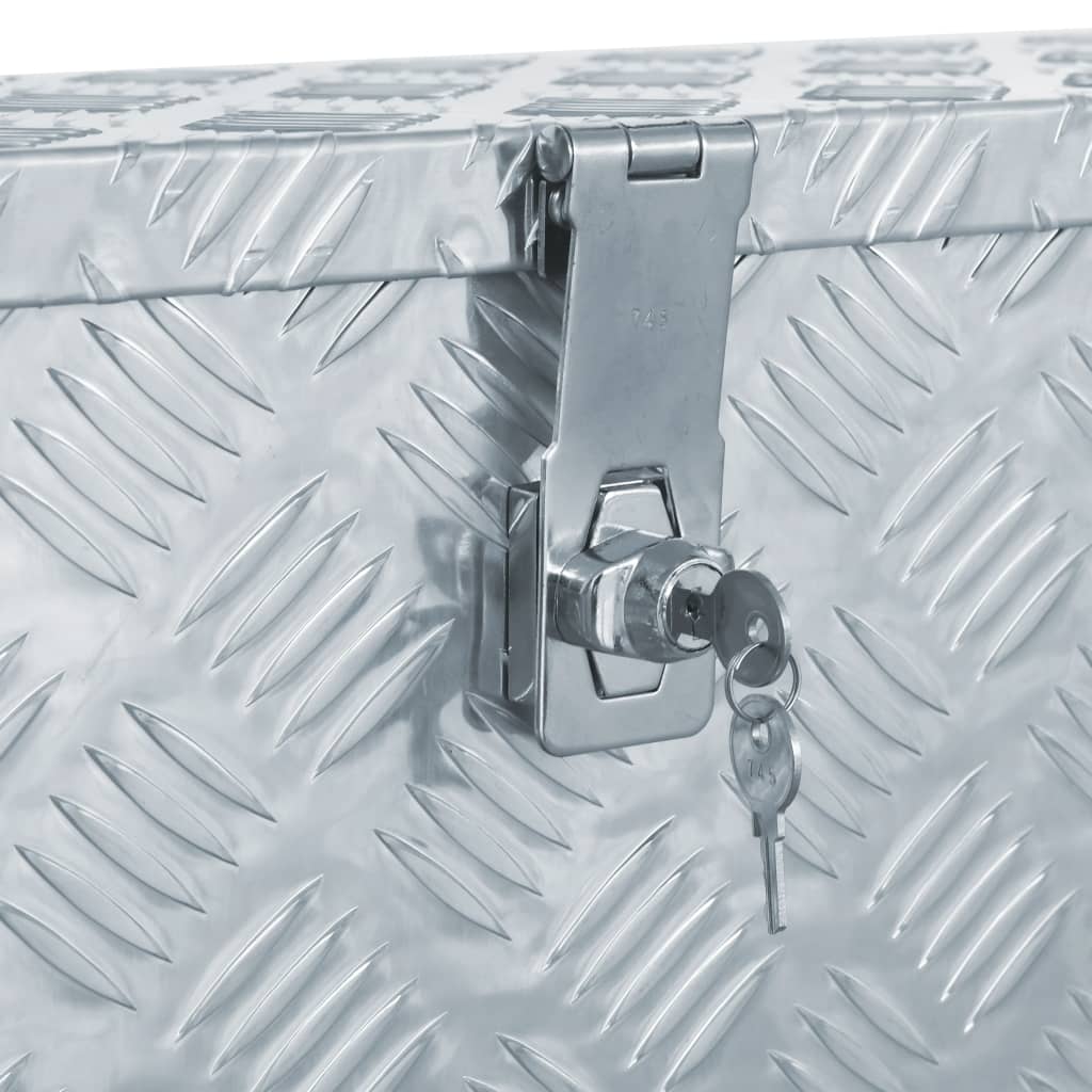 vidaXL Boîte en aluminium 76,5 x 26,5 x 33 cm Argenté