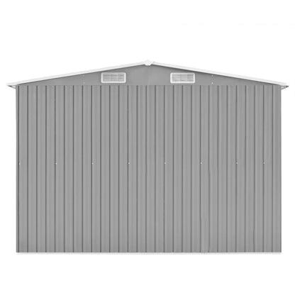 vidaXL Abri de jardin 257x298x178 cm Métal Gris