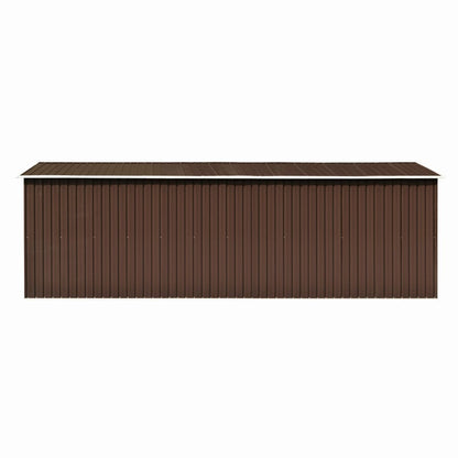 vidaXL Abri de jardin 257x580x181 cm Métal Marron