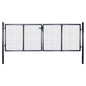 vidaXL Portail en maille de jardin Acier galvanisé 289x75 cm Gris