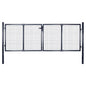 vidaXL Portail en maille Acier galvanisé 289x100 cm Gris