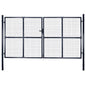 vidaXL Portail en maille Acier galvanisé 289x150 cm Gris