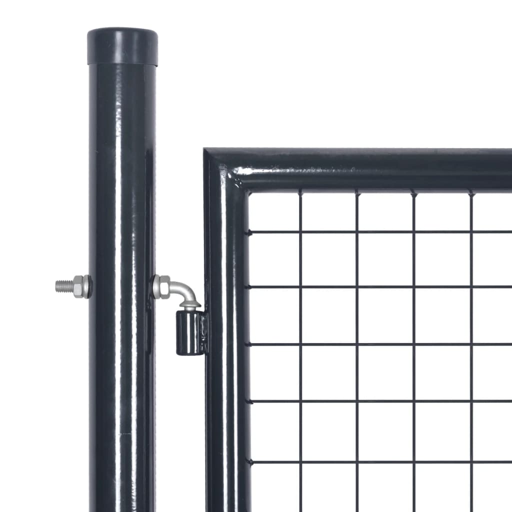vidaXL Portail en maille Acier galvanisé 289x150 cm Gris