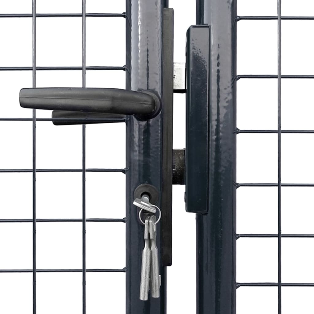 vidaXL Portail en maille Acier galvanisé 289x150 cm Gris