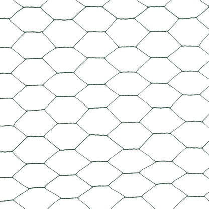 vidaXL Grillage Acier avec revêtement en PVC 25x1,5 m Vert