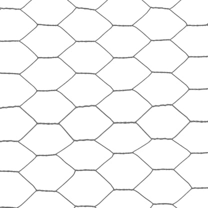 vidaXL Grillage Acier avec revêtement en PVC 25x1,5 m Gris