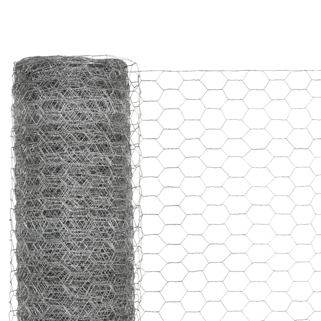 vidaXL Grillage pour volière Acier galvanisé 25x1,5 m Argenté