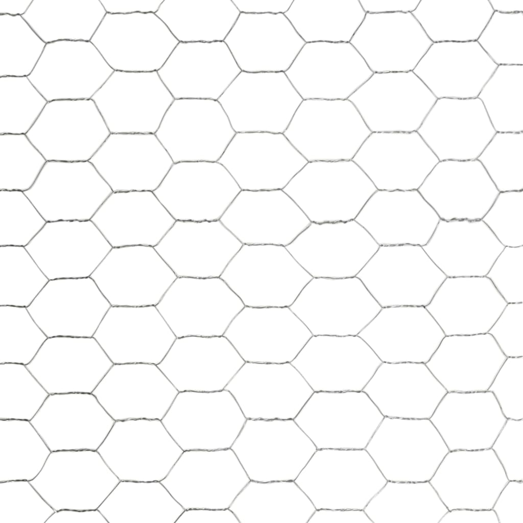 vidaXL Grillage pour volière Acier galvanisé 25x1,5 m Argenté
