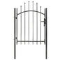 vidaXL Portail de jardin Acier 1 x 1,75 m Noir