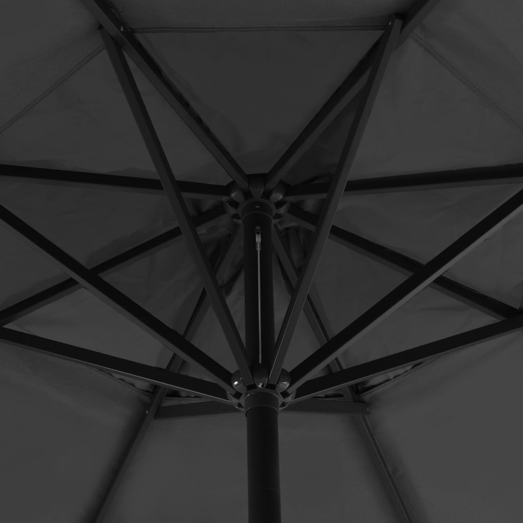 vidaXL Parasol d'extérieur avec mât en aluminium 500 cm anthracite