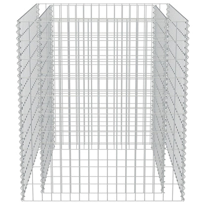 vidaXL Lit surélevé à gabion Acier galvanisé 90x90x100 cm