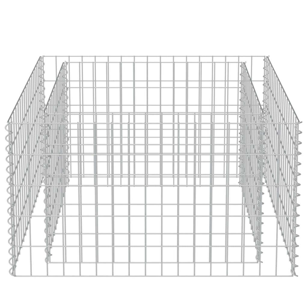 vidaXL Lit surélevé à gabion Acier galvanisé 90x90x50 cm