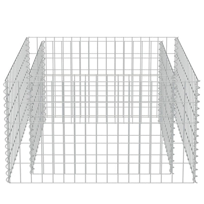 vidaXL Lit surélevé à gabion Acier galvanisé 90x90x50 cm