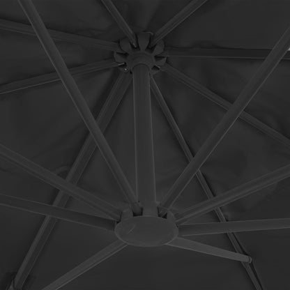 vidaXL Parasol de jardin en porte-à-faux et poteau en aluminium