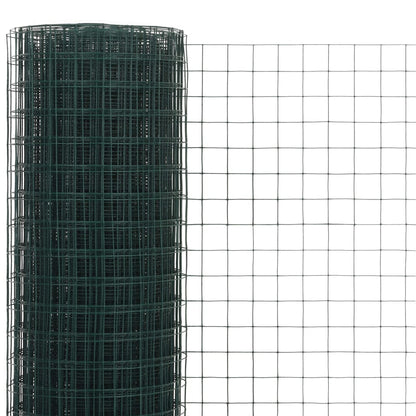 vidaXL Grillage acier avec revêtement en PVC 25x1,5 m vert