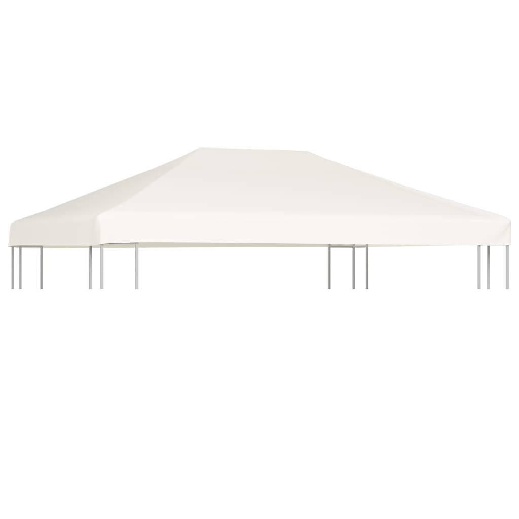 vidaXL Toile supérieure de belvédère 310 g / m² 4 x 3 m Blanc crème