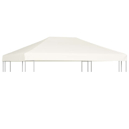 vidaXL Toile supérieure de belvédère 310 g / m² 4 x 3 m Blanc crème