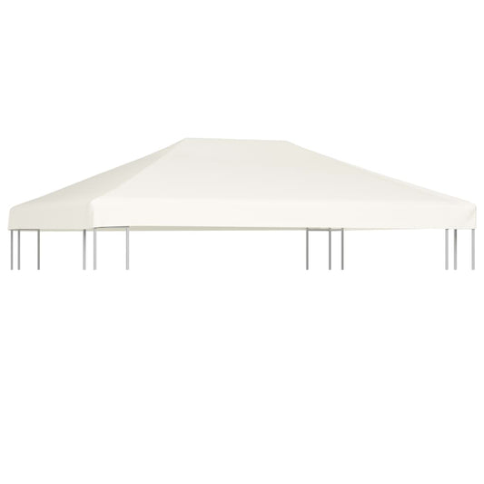 vidaXL Toile supérieure de belvédère 310 g / m² 4 x 3 m Blanc crème