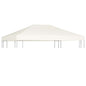 vidaXL Toile supérieure de belvédère 310 g / m² 4 x 3 m Blanc crème