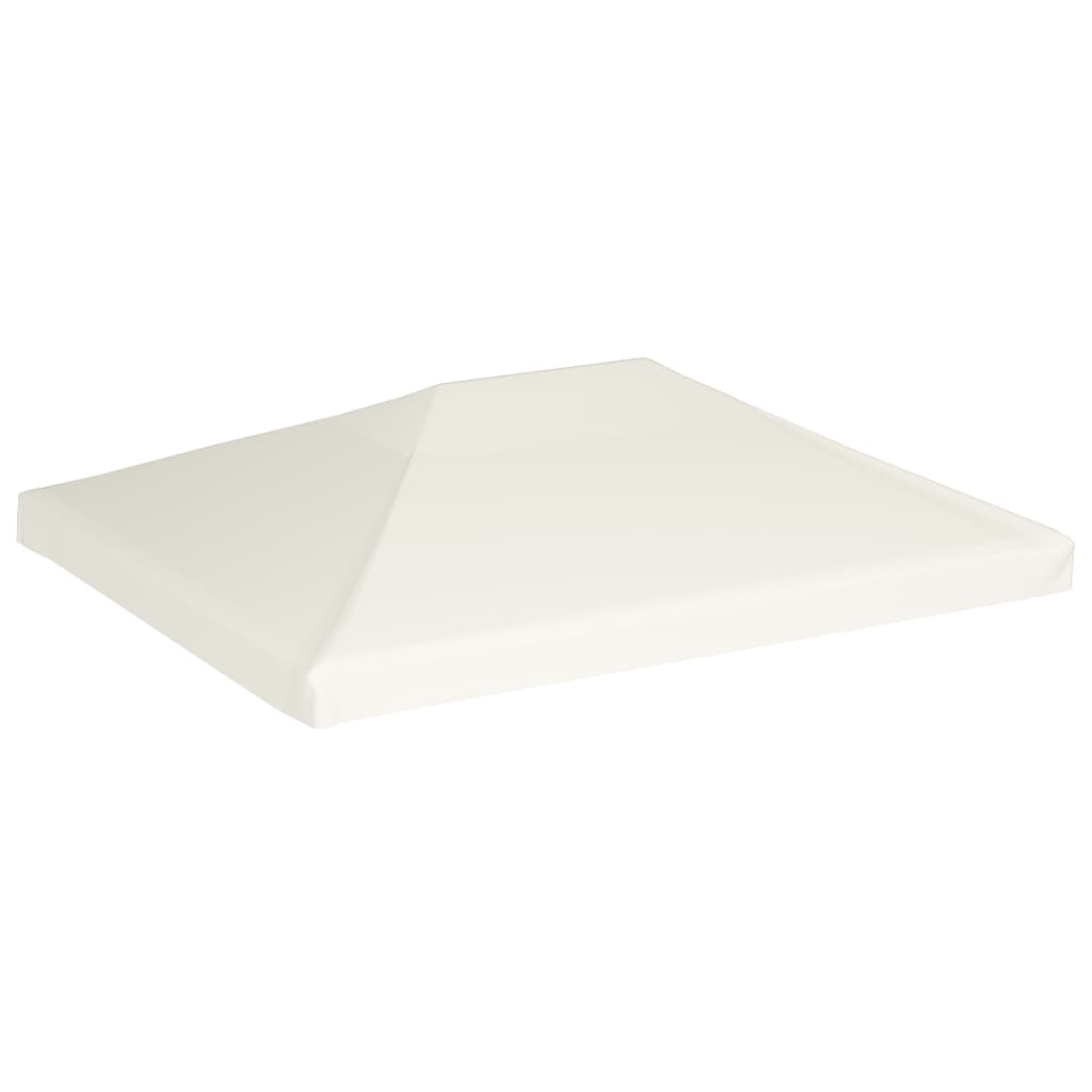 vidaXL Toile supérieure de belvédère 310 g / m² 4 x 3 m Blanc crème